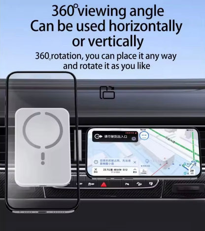 100W, Magnetic, Wireless Charger for home/car use, Air Outlet Phone Holder for iPhone 16, 15, 14, 13, 12 Pro Max