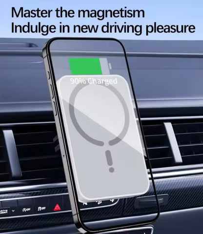 100W, Magnetic, Wireless Charger for home/car use, Air Outlet Phone Holder for iPhone 16, 15, 14, 13, 12 Pro Max