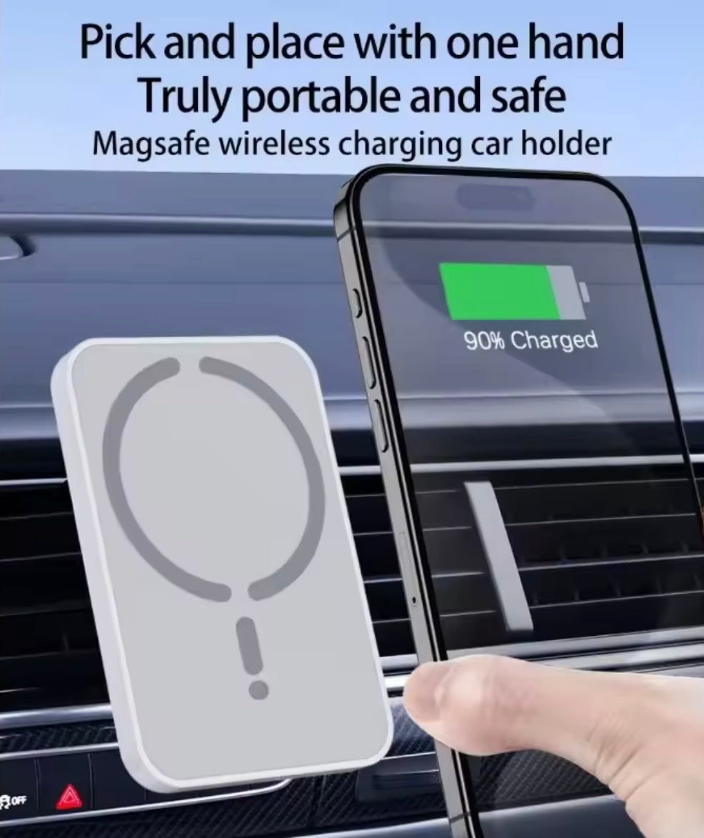 100W, Magnetic, Wireless Charger for home/car use, Air Outlet Phone Holder for iPhone 16, 15, 14, 13, 12 Pro Max