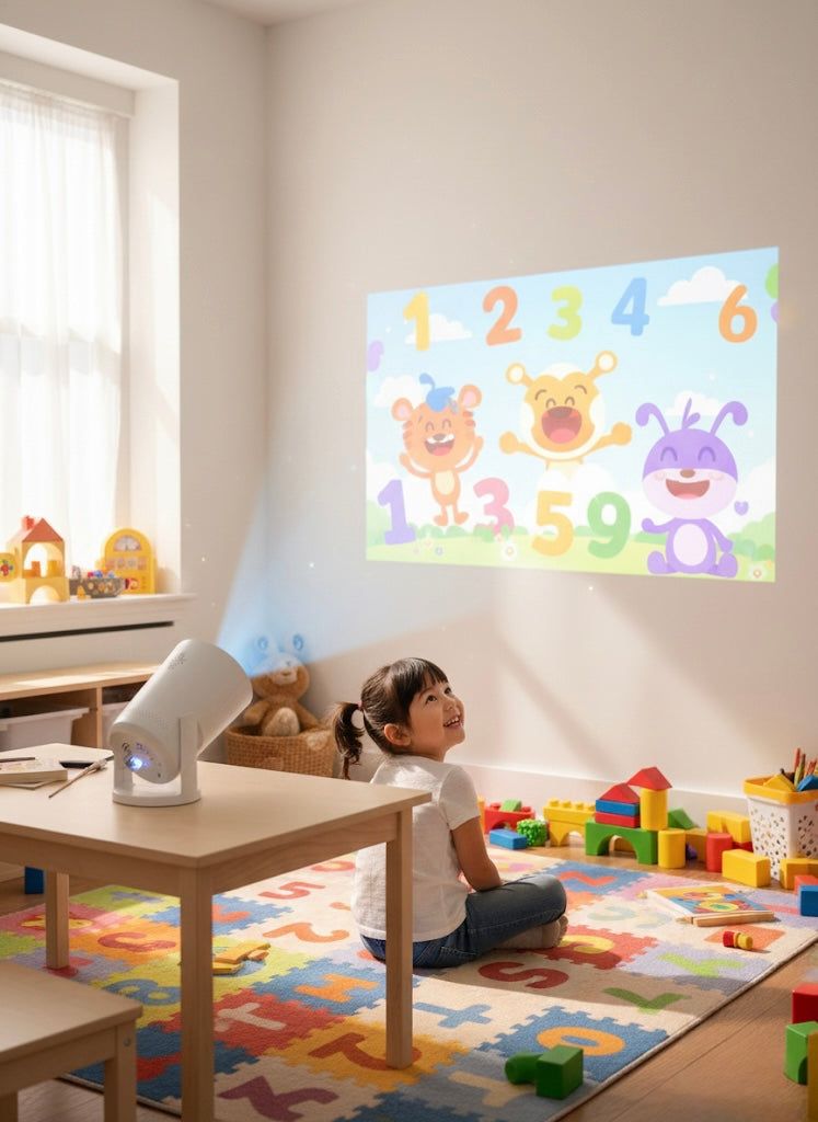 Q5 Portable Wireless HD Projector WiFi6 Keystone Mobile Phone Projector For Home Cinema Video Outdoor Camping Cylinder Projecto